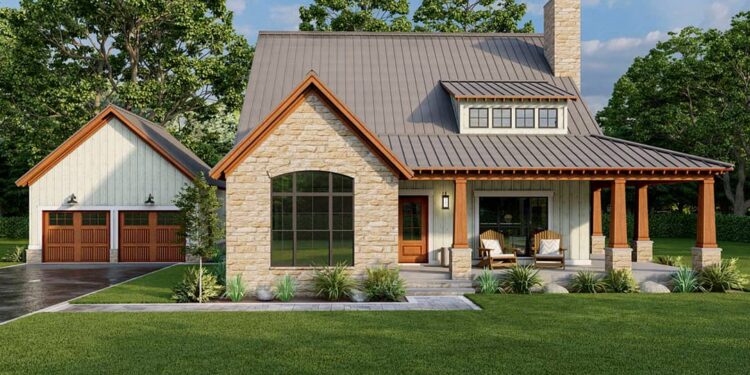 Rustic Cabin with Optional Detached 2-Car Garage — (2,006 Sq Ft + Bonus)