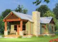 Arts & Crafts House Plan with 2 Bedrooms & a Vaulted Interior – 921 sq ft
