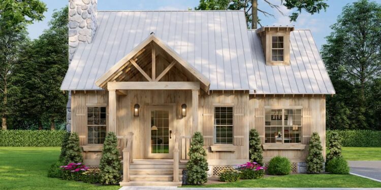 Country Cabin with Upstairs Bunk Room — (1,425 Sq Ft)