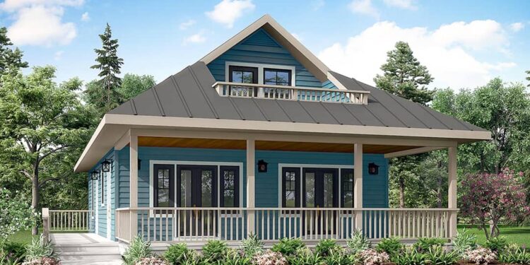 Vacation Cabin with Bonus Above – 1,120 sq ft • 1-2 Beds & 2 Baths