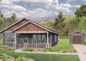 3-Bed Cottage with Detached Garage – 1,275 sq ft • 3 Beds & 2 Baths