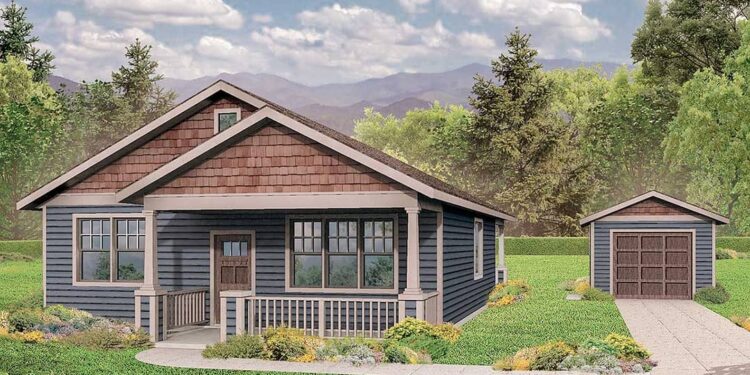 3-Bed Cottage with Detached Garage – 1,275 sq ft • 3 Beds & 2 Baths