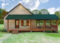 One-Bed Rustic Cottage with Large Screened Porch – 1,495 sq ft, 1 Bed & 2 Baths