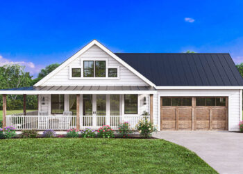 Modern Farmhouse Plan — (720 Sq Ft, 1 Bed / 1 Bath)