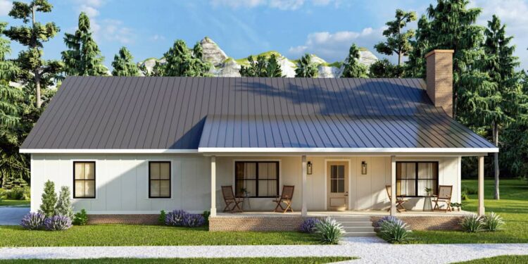 2-Bedroom Country Cottage with Two-Story Great Room (≈ 1,780 Sq. Ft.)