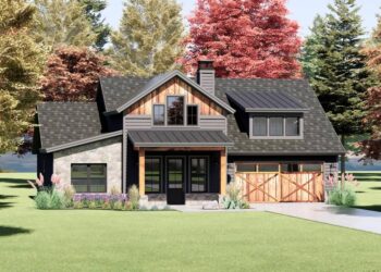 Rustic Farmhouse with Split-Bedroom Design (≈ 1,815 Sq. Ft.)