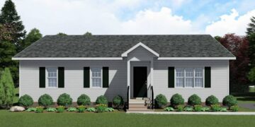 Charming Traditional Split-Bedroom Ranch House Plan – 1,260 Sq Ft | 3 Beds & 2 Baths