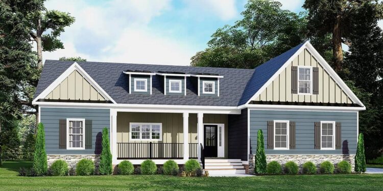 One-Level Country Home with Vaulted Living Space — (1,664 Sq Ft)