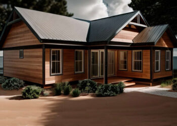 2-Bedroom, 2-Bath Rustic Cabin — 1,136 Sq. Ft. Plan