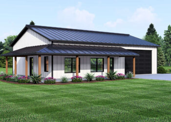 Barn-Style Home Plan – 1,307 sq ft • 3 Bedrooms • 1 Bathroom