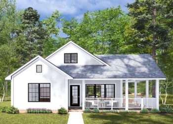 Compact Country Plan — 1,195 Sq. Ft., 2 Beds & 2 Baths