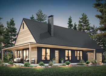 Barn-Style One-Story Home Plan – 1,668 sq ft • 3 Beds & 2.5 Baths