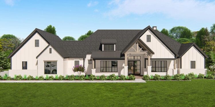 Expanded One-Level New American Craftsman – ~4,090 Sq Ft with Home Office & Game Room