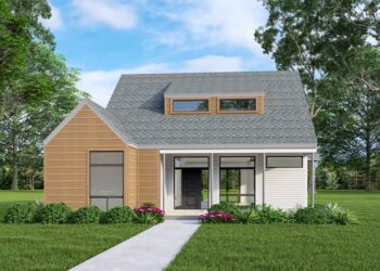 Contemporary Cottage Plan – 1,568 Sq Ft | 3 Bedrooms • 2 Bathrooms • 2-Car Side-Entry Garage