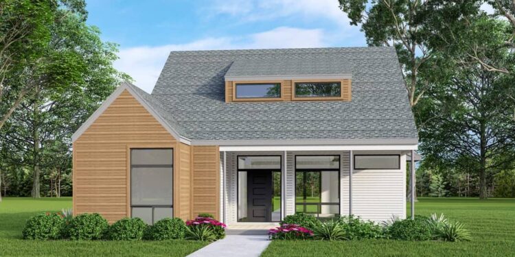 Contemporary Cottage Plan – 1,568 Sq Ft | 3 Bedrooms • 2 Bathrooms • 2-Car Side-Entry Garage