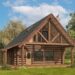1-Bed Log Cabin with Loft & Wrap-Around Porch – 1,340 Sq Ft