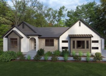 Modern Farmhouse House Plan – 2,845 Sq Ft | 4 Bedrooms • 3.5 Bathrooms • 3-Car Garage