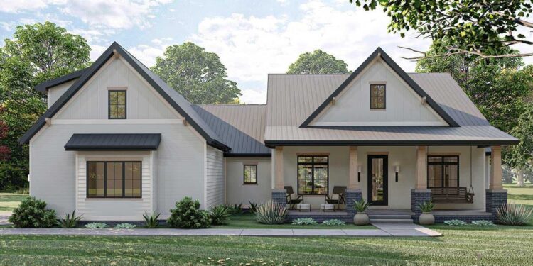4-Bed Modern Farmhouse with Split Layout & Vaulted Great Room (~2,483 Sq Ft)