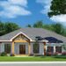 One-Story House Plan with Brick, Board & Batten and Attractive Wood Highlights