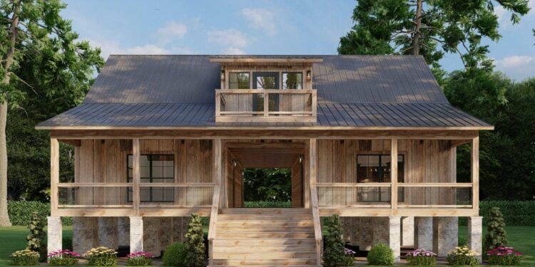 3-Bed County Cabin House Plan with Central Dog-Trot – 2,506 Sq Ft