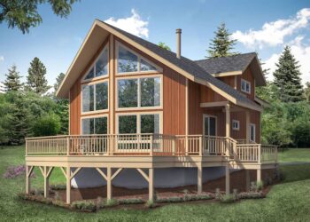 Mountain House Plan with Vaulted Owner’s Loft