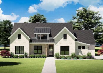 2,646 Sq Ft Modern Farmhouse — 4-Bed, 3-Bath & Laundry-Access Master (Plan 818067JSS)
