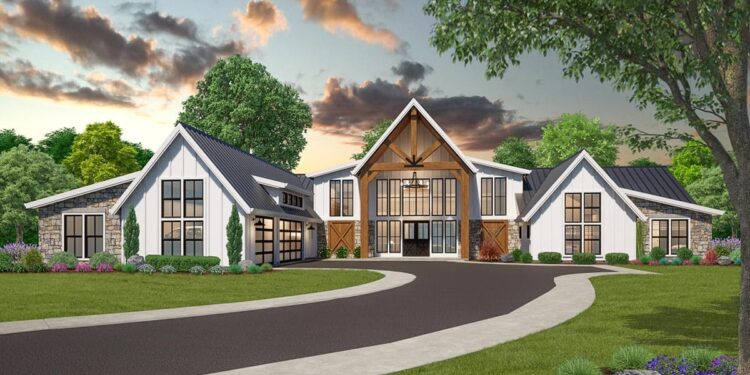 Rustic One-Story Family Home – ~2,896 Sq Ft with Timber Charm & Rustic Elegance