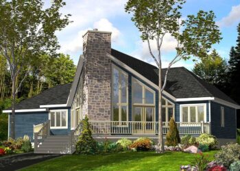 Modern 1,501 Sq Ft House Plan with Dramatic Windows – 3 Beds • 2 Baths