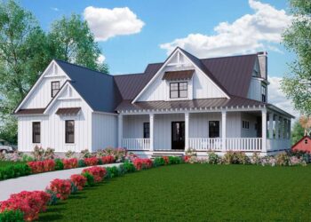 Modern Farmhouse with Wrap-around Porch & Walk-out Basement – ~2,589 Sq Ft