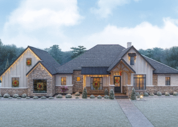 3,413 Sq Ft One-Level Craftsman Home — 4-Bed, Office & Media Room (Plan 25418TF)