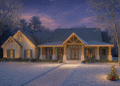 2,961 Sq Ft Hill-Country Farmhouse — 4-Bed, Home Office & Bonus Room (Plan 51909HZ)