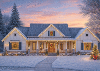 2,930 Sq Ft Balanced Modern Farmhouse — 4-Bed, 3.5-Bath & 3-Car Garage (Plan 70865MK)