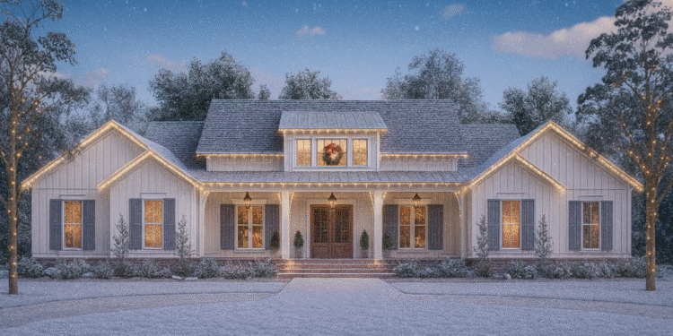3,076 Sq Ft Modern Farmhouse – 4 Beds, 3.5 Baths & Vaulted Master Suite (Plan 51810HZ)