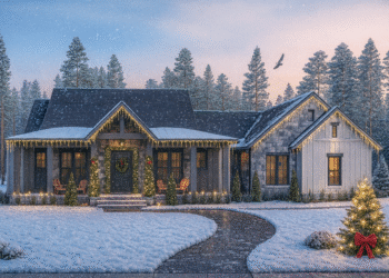 2,195 Sq Ft Modern Farmhouse – 3 Beds, 2.5 Baths (Plan 041‑00327)