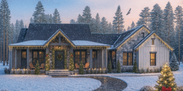 2,195 Sq Ft Modern Farmhouse – 3 Beds, 2.5 Baths (Plan 041‑00327)