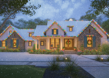 1,988 Sq Ft 3‑Bedroom New American Farmhouse Plan 16916WG — L-Shaped Porch, Bonus Room & Flexible Layout