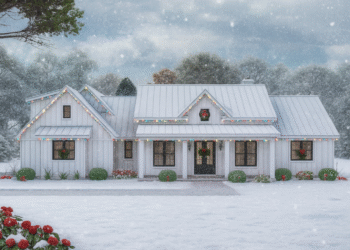 2,397 Sq Ft Modern Farmhouse — 3-Bed (Optional 4), 2.5 Baths + Bonus Room & Garage (Plan 680483VR)