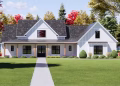 Modern Farmhouse House Plan with Expansive Porches Heated S.F. 3,052