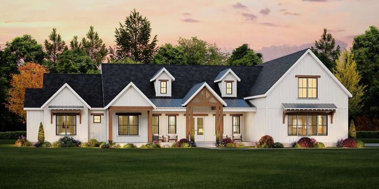 3234 sq ft Modern Farmhouse Plan with 4–5 Bedrooms and 3.5 Bathrooms