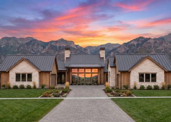 4944 sq ft Modern Transitional Home Plan with 4-5 Bedrooms and 5 Bathrooms