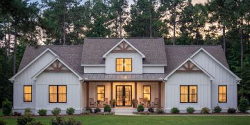 2827 sq ft 4-Bed Modern Farmhouse Plan with Flexible Loft/Bonus Spaces