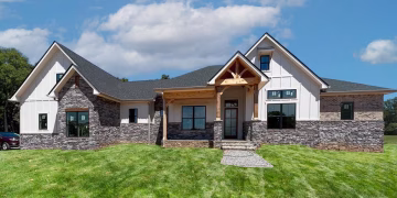 2624 sq ft One-Level New American Craftsman Home Plan with Home Office and Media Room