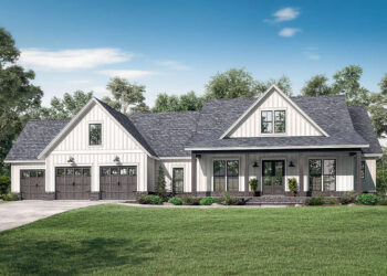 2763 sq ft Modern Farmhouse Plan with 4 Bedrooms and 3.5 Bathrooms