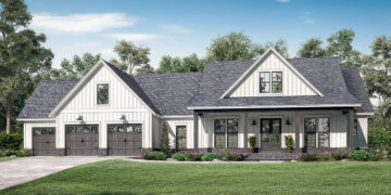 2763 sq ft Modern Farmhouse Plan with 4 Bedrooms and 3.5 Bathrooms