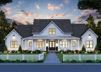 2400 sq ft Perfectly Balanced 4-Bed Modern Farmhouse Plan
