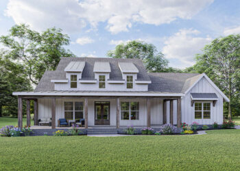 2530 sq ft Modern Farmhouse Plan with 4 Bedrooms and 3 Bathrooms