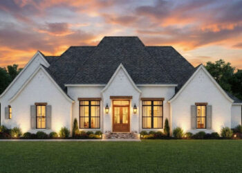 2666 sq ft French Country House Plan with 4 Bedrooms and 3 Bathrooms