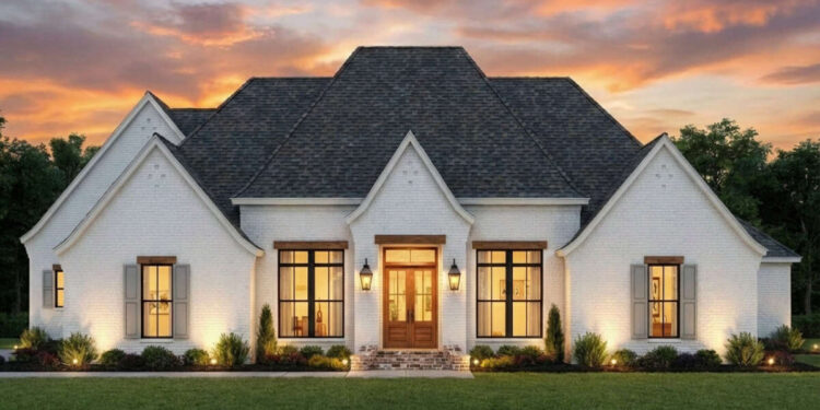 2666 sq ft French Country House Plan with 4 Bedrooms and 3 Bathrooms