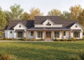 2692 sq ft Elegant Modern Farmhouse House Plan with 3-Car Garage and Outdoor Living