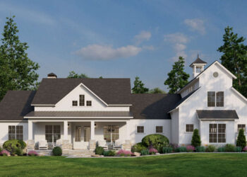 2683 sq ft Barn-Style House Plan with 3–4 Bedrooms and 3.5 Bathrooms